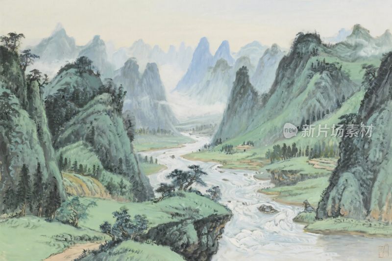 山水国画风景水墨