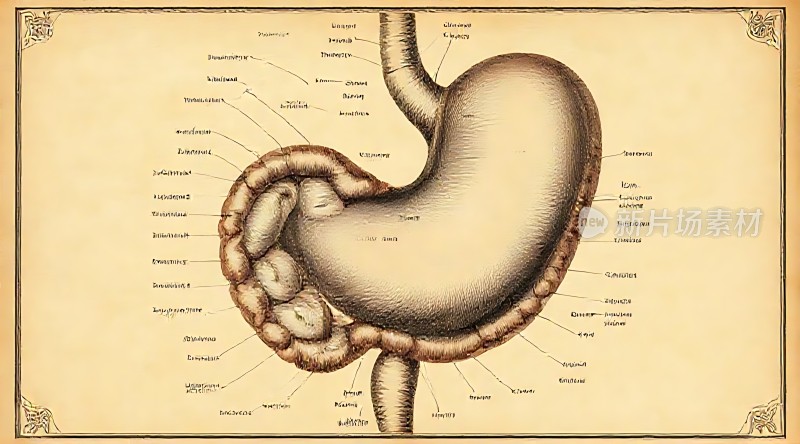 人体胃部结构解剖图