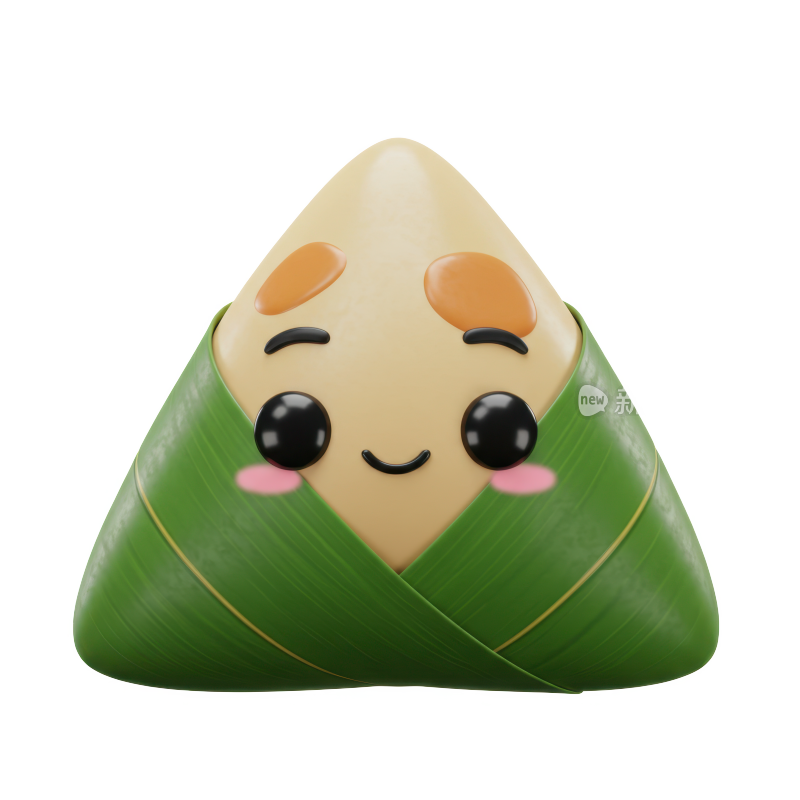 端午节3D卡通粽子元素