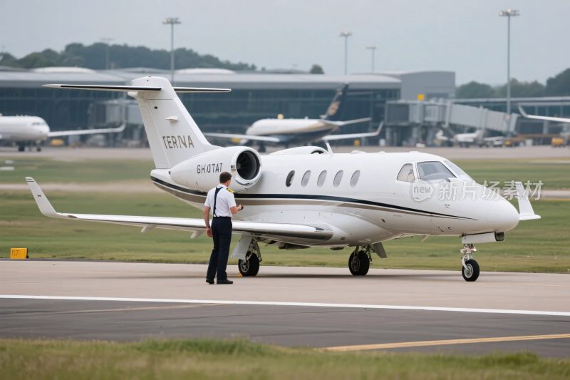 机场小型飞机停放场景