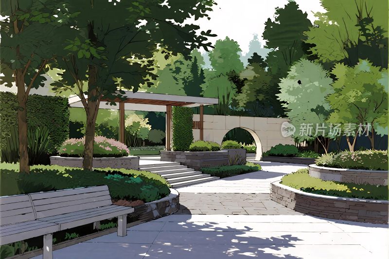 园林景观效果图