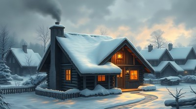 雪夜温馨小屋 雪夜温馨小屋