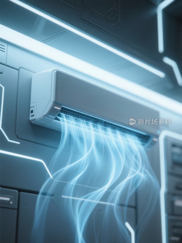 智能节能环保空调冷风冷气特效，空调设计