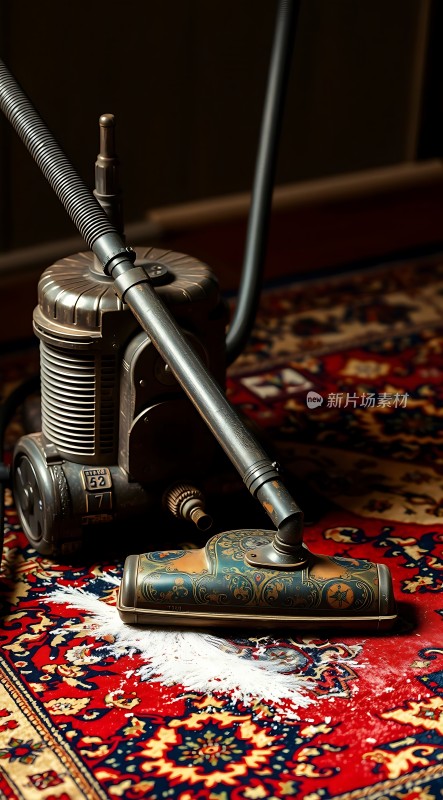 复古吸尘器清洁华丽地毯