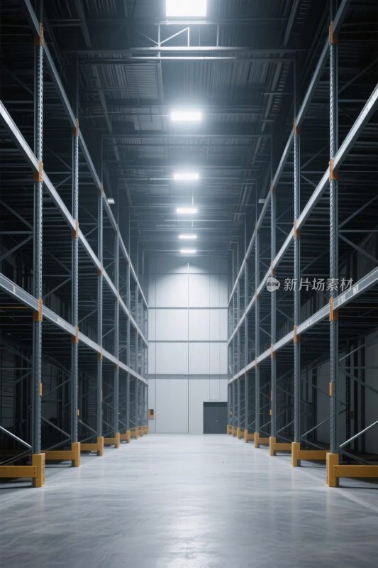 仓库内部货架场景