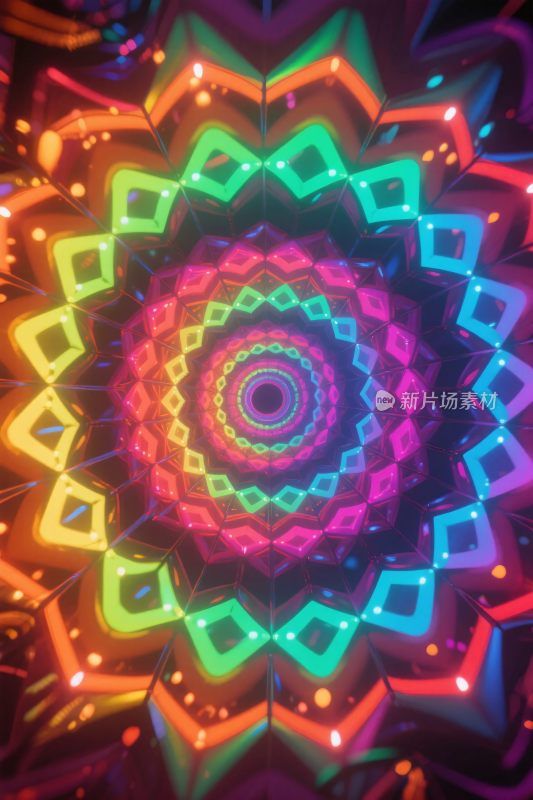 绚丽多彩的几何图案背景