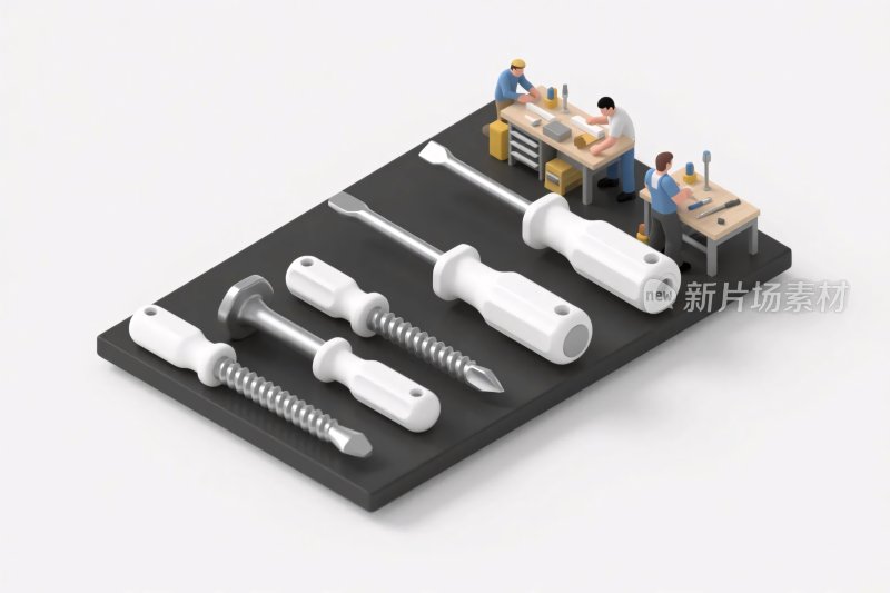 工具工作场景插画