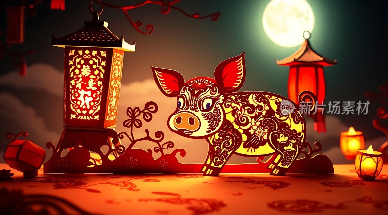 猪年大吉福满人间