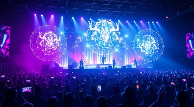 舞台灯光璀璨乐队表演精彩纷呈观众热情高涨 舞台灯光璀璨乐队表演精彩纷呈观众热情高涨