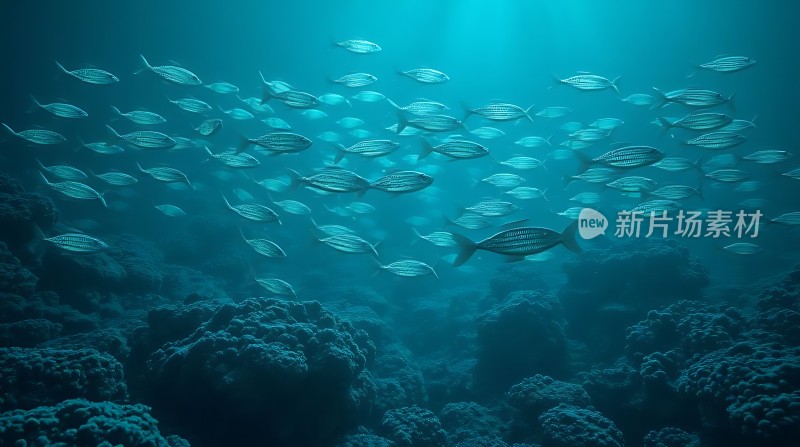 海洋之舞鱼群与珊瑚共舞