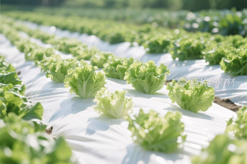 农田绿叶蔬菜种植场景