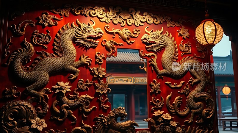 龙腾盛世华彩门楣