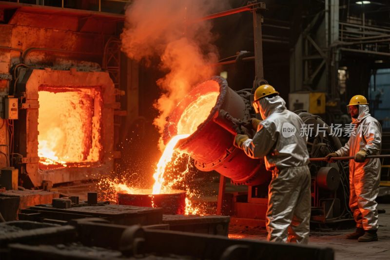 工业铸造车间作业