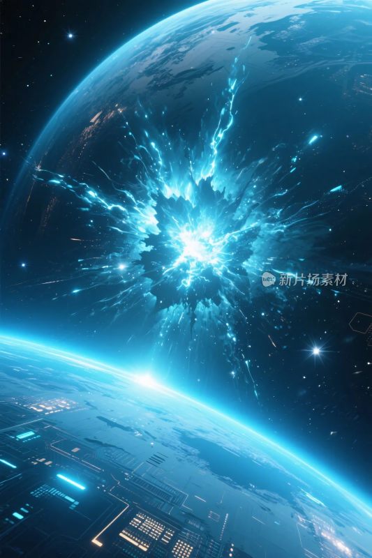 科幻星空星球光效