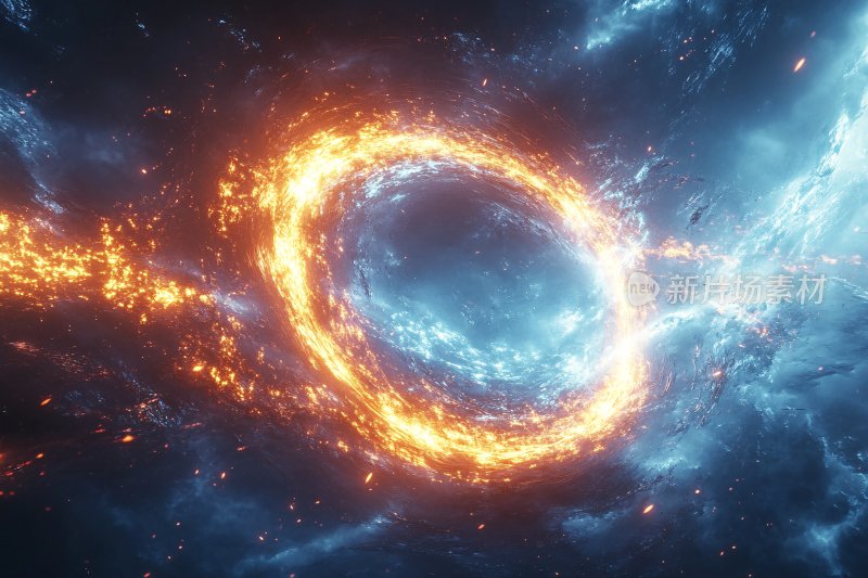 绚丽宇宙中的环形能量景象