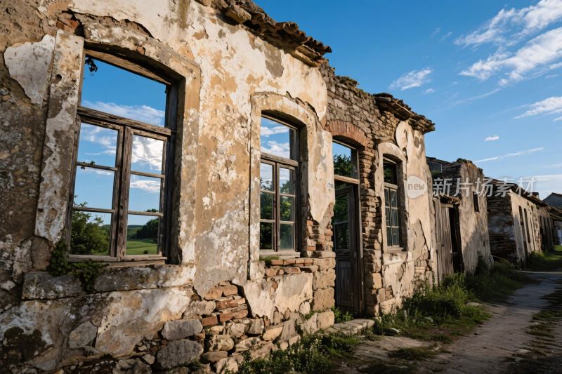 老旧废弃建筑风景
