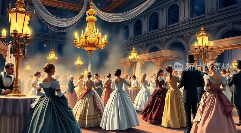 贵族舞会上的华丽之夜