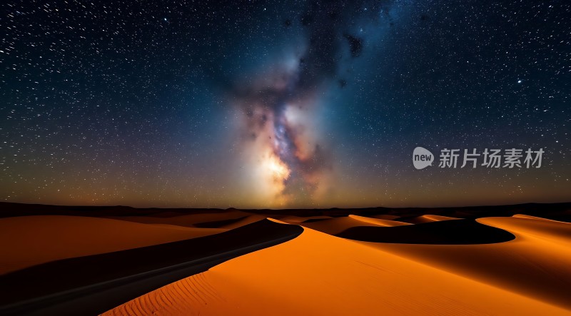 星空下的金色沙漠