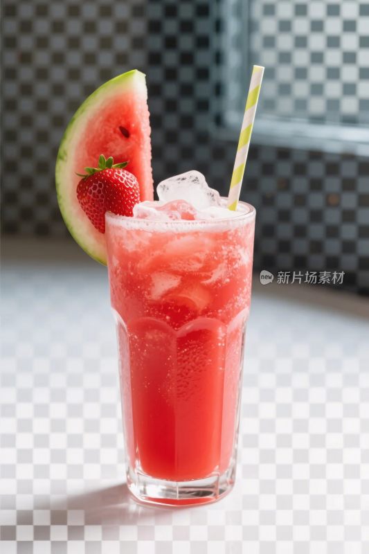 冰饮水果特写图