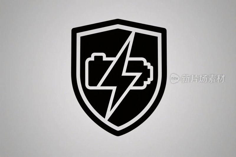 电池盾牌闪电图标