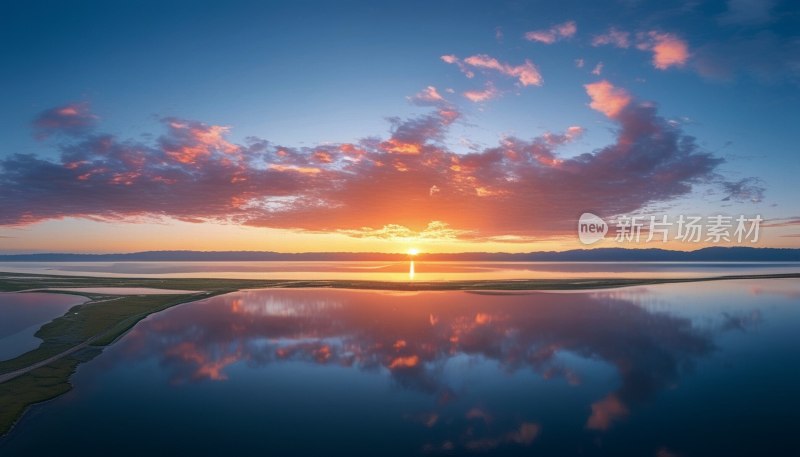 青海湖日出国景