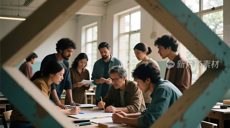 团队协作共同探讨新项目