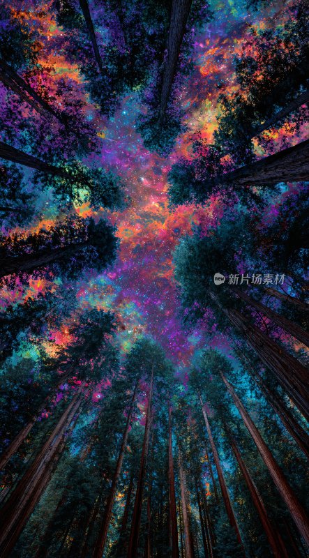 梦幻森林星空景象