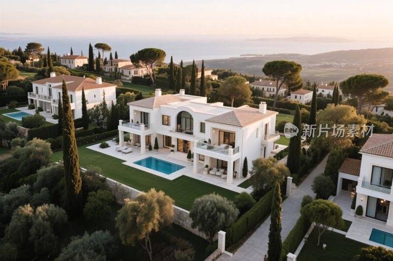 高端住宅鸟瞰景观图