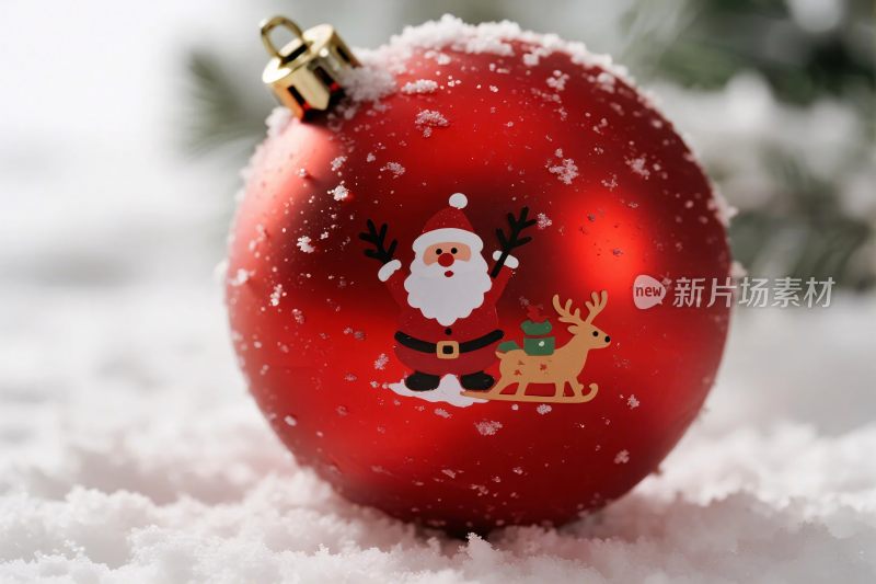 红色圣诞装饰球