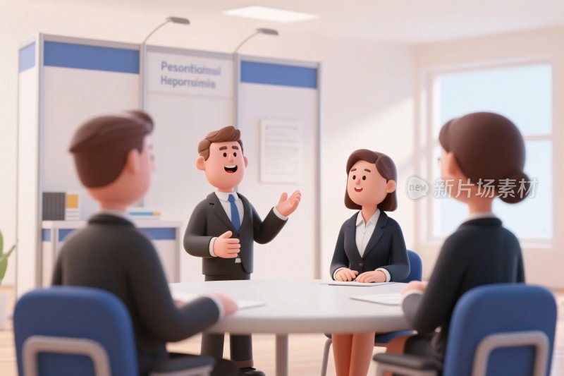 办公室团队交流场景