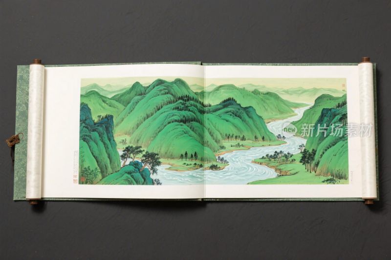 山水画卷卷轴画