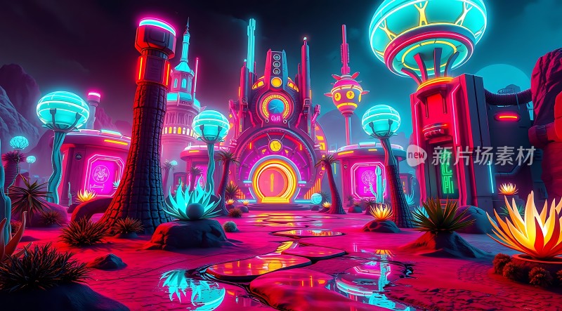 霓虹幻境未来之城