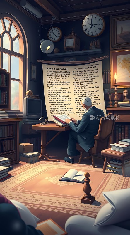 书房里的学者与经典文本