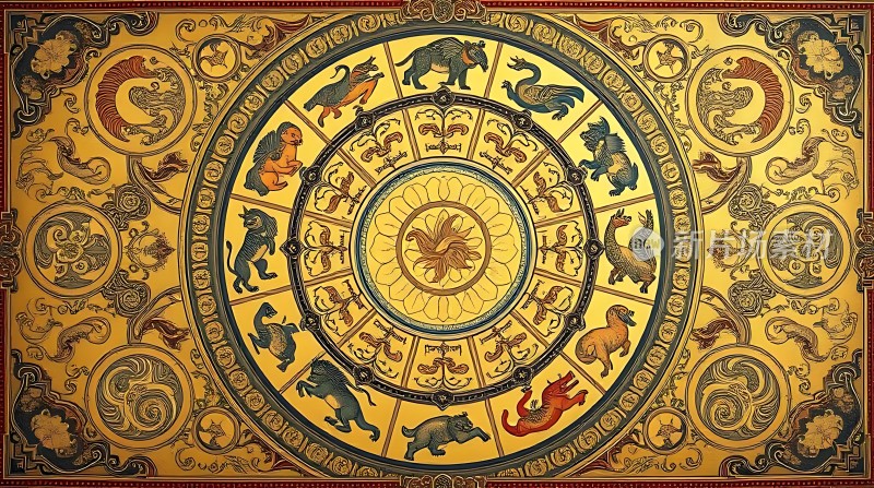 十二生肖金轮图