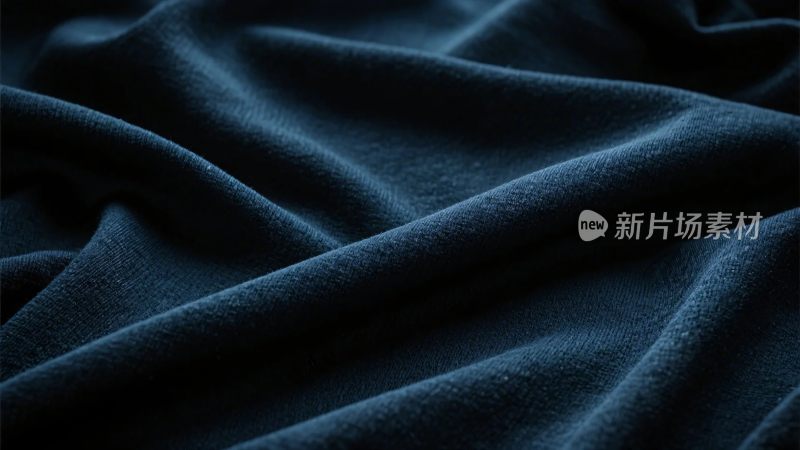 深蓝色布料纹理特写