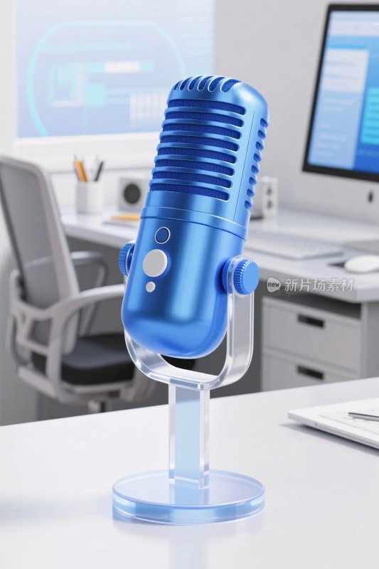 蓝色麦克风
