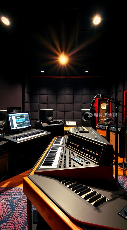 音乐工作室专业录音棚设备齐全适合创作和录制音乐