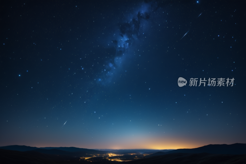 星空夜空可遥远的城市高清背景纹理图片