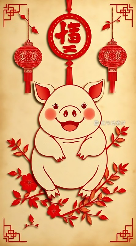 猪年大吉福满乾坤