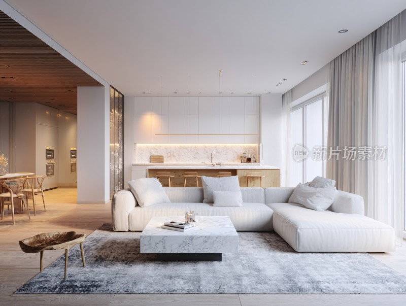 现代简约风客厅室内场景