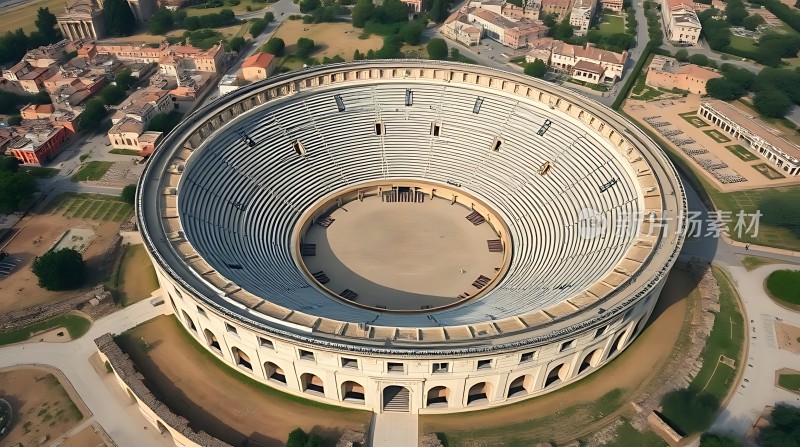 圆形剧场全景展示历史与现代交融