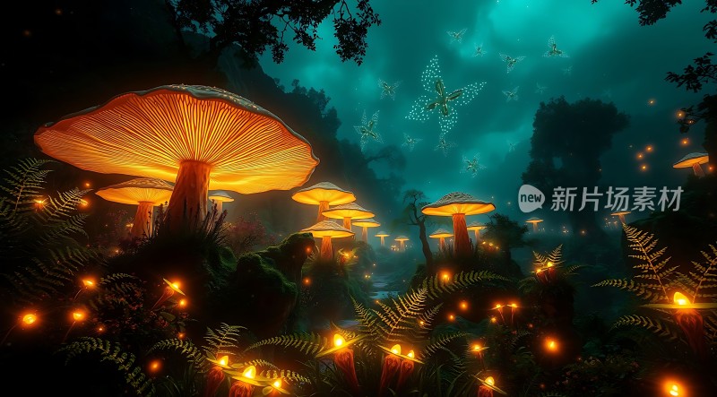 神秘森林夜光奇景