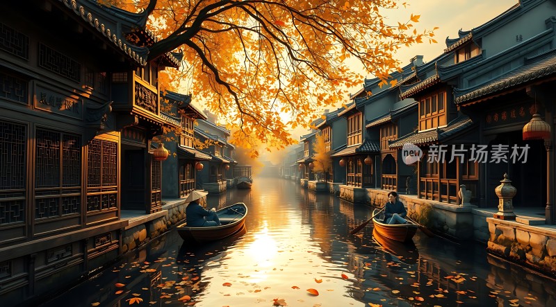 秋日古巷水乡情