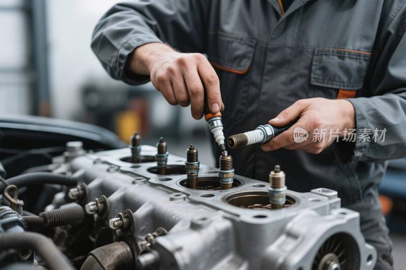 汽车发动机维修场景