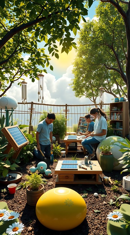 绿色家园太阳能与自然和谐共处