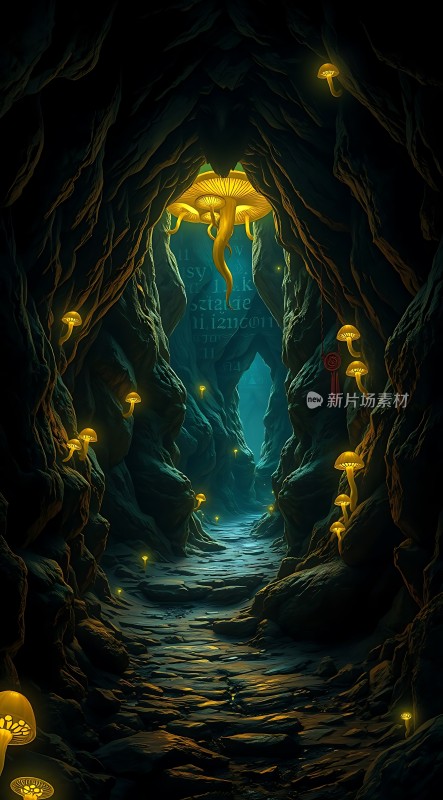 黑暗洞穴中的神秘光芒