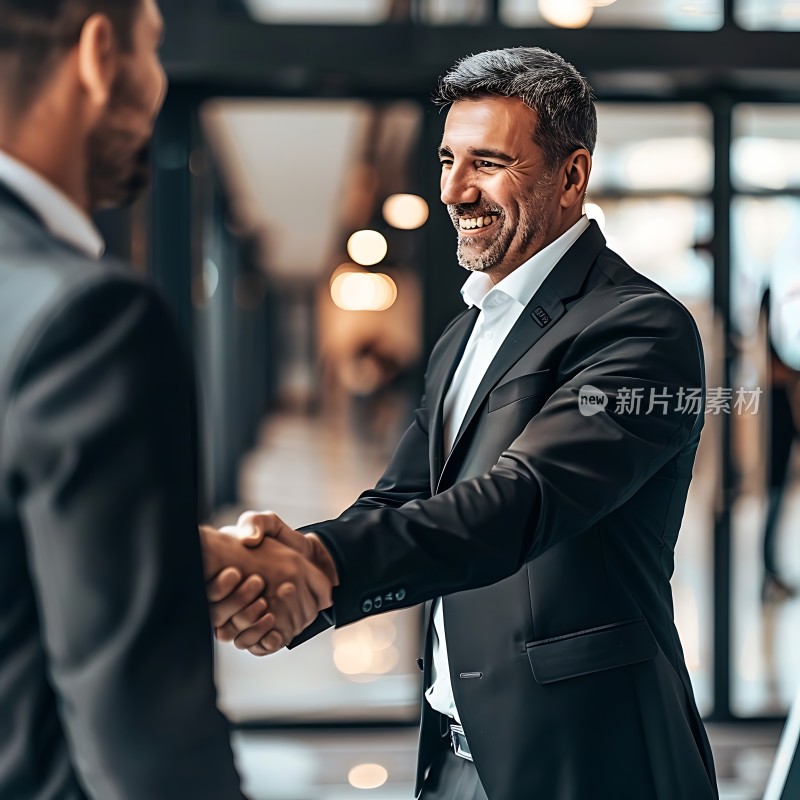 商务合作握手言和