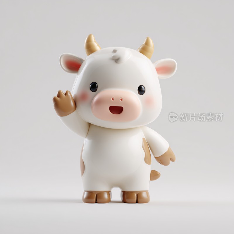 可爱小牛卡通玩偶