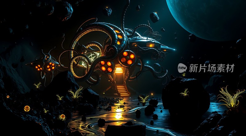 外星飞船与神秘星球