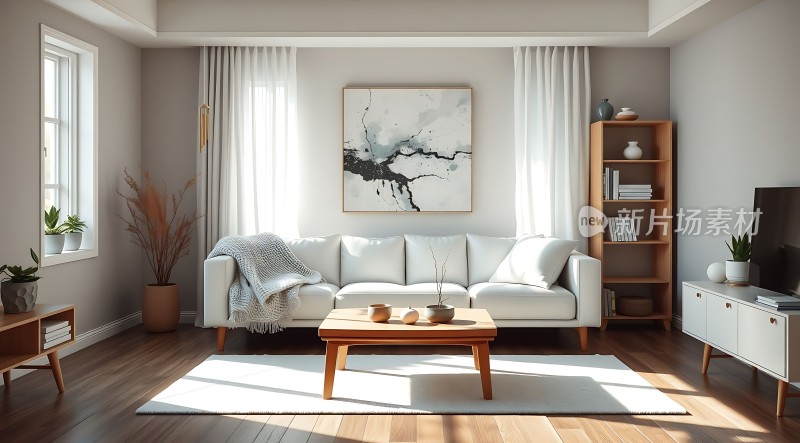 简约现代客厅温馨舒适生活空间